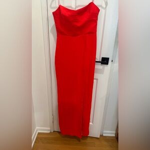 Amanda Uprichard Crimson Strapless Ivy Gown